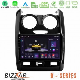 Bizzar d Series Dacia Duster 2014-2018 8core Android13 2+32gb Navigation Multimedia Tablet 9 u-d-Dc0430