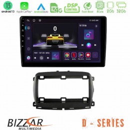 Bizzar d Series  Fiat 500 2016> 8core Android13 2+32gb Navigation Multimedia Tablet 9 u-d-Ft1150