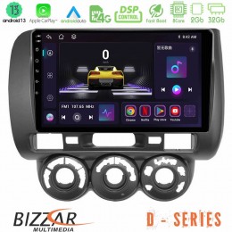 Bizzar d Series Honda Jazz 2002-2008 (Manual A/c) 8core Android13 2+32gb Navigation Multimedia Tablet 9 u-d-Hd100n
