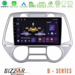 Bizzar d Series Hyundai i20 2009-2012 Auto a/c 8core Android13 2+32gb Navigation Multimedia Tablet 9 u-d-Hy0709