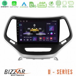 Bizzar d Series Jeep Cherokee 2014-2019 8core Android13 2+32gb Navigation Multimedia Tablet 9 (Ασημί Χρώμα) u-d-Jp0077s