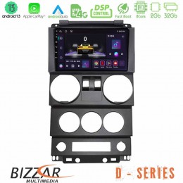 Bizzar d Series Jeep Wrangler 2door 2008-2010 8core Android13 2+32gb Navigation Multimedia Tablet 9 u-d-Jp022n