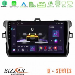 Bizzar d Series Toyota Corolla 2007-2012 8core Android13 2+32gb Navigation Multimedia Tablet 9 u-d-Ty0502
