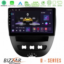 Bizzar d Series Toyota Aygo/citroen C1/peugeot 107 8core Android13 2+32gb Navigation Multimedia Tablet 10 u-d-Ty0866