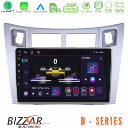 Bizzar d Series Toyota Yaris 8core Android13 2+32gb Navigation Multimedia Tablet 9 (Ασημί Χρώμα) u-d-Ty626s