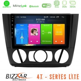Bizzar 4t Series bmw 1series E81/e82/e87/e88 (Manual A/c) 4core Android12 2+32gb Navigation Multimedia Tablet 9 u-lvb-Bm1011