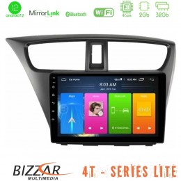 Bizzar 4t Series Honda Civic Hatchback 2012-2015 4core Android12 2+32gb Navigation Multimedia Tablet 9 u-lvb-Hd0941