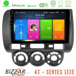 Bizzar 4t Series Honda Jazz 2002-2008 (Manual A/c) 4core Android12 2+32gb Navigation Multimedia Tablet 9 u-lvb-Hd100n