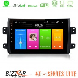Bizzar 4t Series Suzuki sx4 2006-2014 Fiat Sedici 2006-2014 4core Android12 2+32gb Navigation Multimedia Tablet 9 u-lvb-Sz0649