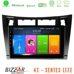 Bizzar 4t Series Toyota Yaris 4core Android12 2+32gb Navigation Multimedia Tablet 9 (Μαύρο Χρώμα) u-lvb-Ty626b