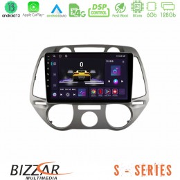 Bizzar s Series Hyundai i20 2009-2012 Manual a/c 8core Android13 6+128gb Navigation Multimedia Tablet 9 u-s-Hy0709m