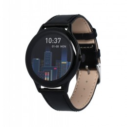 Smartwatch Maxcom FW48 Vanad Satin IP67 200mAh με 1.32” AMOLED Ecoleather Band Μαύρο