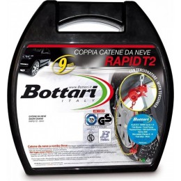 Bottari Rapid T2 No 30 Αντιολισθητικές Αλυσίδες με Πάχος 9mm για Επιβατικό Αυτοκίνητο 2τμχ