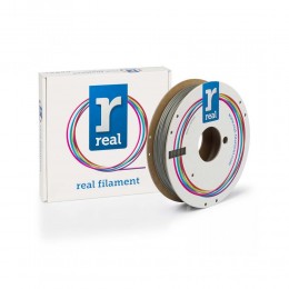 REAL PLA 3D Printer Filament -Antique Silvery-spool of 0.5Kg – 2.85mm (REALPLAMATTESILV500MM285)