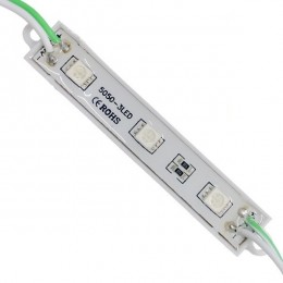 20 Τεμάχια x LED Module 3 SMD 5050 0.8W 12V 50lm IP65 Αδιάβροχο Πράσινο GloboStar 65003