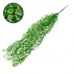 GloboStar® 09038 Τεχνητό Κρεμαστό Φυτό Διακοσμητική Γιρλάντα Μήκους 1.2 μέτρων με 5 X Κλαδιά Φύλλωμα Ρούστικ Πράσινο Λευκό