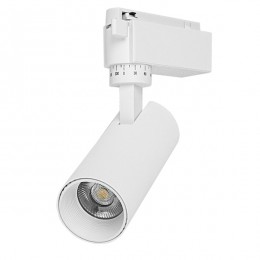 Μονοφασικό Bridgelux COB LED Λευκό Φωτιστικό Σποτ Ράγας 10W 230V 1200lm 30° Θερμό Λευκό 3000k GloboStar 93090