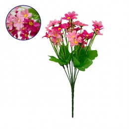 GloboStar® 09086 Τεχνητό Φυτό Διακοσμητικό Μπουκέτο Garden Cosmos Ροζ - Φούξια M20cm x Υ35cm Π20cm με 7 Κλαδάκια
