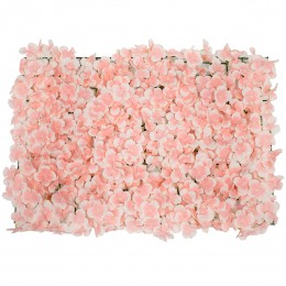 GloboStar® 78325 Συνθετικό Πάνελ Λουλουδιών - Κάθετος Κήπος Ορτανσία Ροζ/Απαλό Ροζ Μ60 x Υ40 x Π5cm