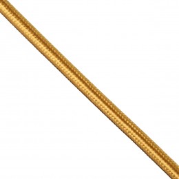 GloboStar® 77608 Στρογγυλό Υφασμάτινο Καλώδιο 1m 2 x 0.75mm² Χρυσό