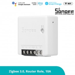 GloboStar® 80045 SONOFF ZBMINI-R3 - Zigbee Wireless Smart Switch Two Way Dual Relay - 2 Output Channel