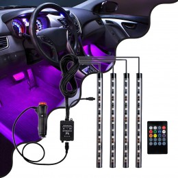GloboStar® 81842 Car Underglow LED Tube Kit - Κρυφός Φωτισμός Αυτοκινήτου DC 12V 20W με Χειριστήριο Αδιάβροχο IP68 Πολύχρωμο RGB