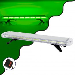 GloboStar® 85187 PRO Series Φάρος Σήμανσης Οχήματος Security - Ασφαλείας για Αυτοκίνητα & Φορτηγά 6 Προγραμμάτων Φωτισμού STROBE LED COB 180W DC 10-30V Αδιάβροχος IP66 Πράσινο