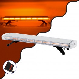 GloboStar® 85189 PRO Series Φάρος Σήμανσης Οχήματος Οδικής Βοήθείας για Αυτοκίνητα & Φορτηγά 6 Προγραμμάτων Φωτισμού STROBE LED COB 180W DC 10-30V Αδιάβροχος IP66 Πορτοκαλί