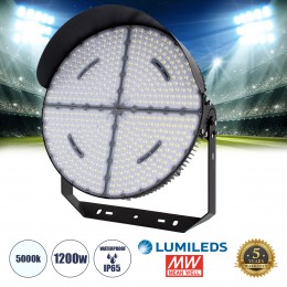 GloboStar® CYCLOP 90108 LED Προβολέας Γηπέδου 1200W 192000LM 60° AC 100-277V IP65 - Ψυχρό Λευκό 5000K - MeanWell Driver & LumiLEDs Chip - 5 Years Warranty