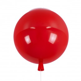 GloboStar® BALLOON 00652 Μοντέρνο Παιδικό Φωτιστικό Οροφής Μονόφωτο Κόκκινο Πλαστικό Μπάλα Φ30 x Υ33cm