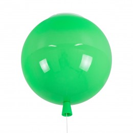 GloboStar® BALLOON 00653 Μοντέρνο Παιδικό Φωτιστικό Οροφής Μονόφωτο Πράσινο Πλαστικό Μπάλα Φ30 x Υ33cm