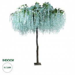 GloboStar® Artificial Garden WISTERIA FLOWER TREE 20433 Τεχνητό Διακοσμητικό Δέντρο Βιστερία Υ340cm