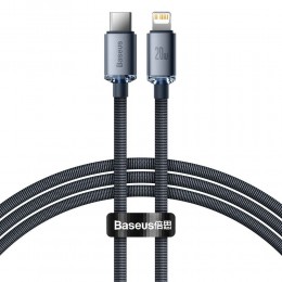 Baseus  Crystal cable USB-C to Lightning, 20W, PD, 1.2m Black (CAJY000201) (BASCAJY000201)