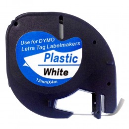 Πλαστική Ταινία Ετικετογράφου DYMO 91201 12 mm x 4 m (Λευκή) (DYMO91201)