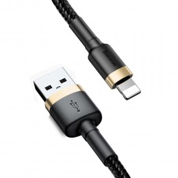 Baseus Cafule Braided USB to Lightning Cable Μαύρο/Χρυσό 2m  (CALKLF-CV1) (BASCALKLF-CV1)