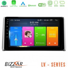 Bizzar lv Series Toyota Rav4 2019-2023 4core Android 13 2+32gb Navigation Multimedia Tablet 10 u-lv-Ty0542