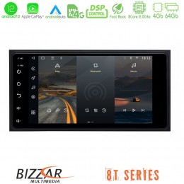 Bizzar oem Toyota Rav4/yaris 8core Android12 4+64gb Navigation Multimedia Deckless 7 με Carplay/androidauto u-8t-Ty15