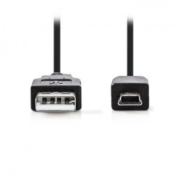Nedis USB 2.0 Cable USB-A male - mini USB-B male 2m (CCGP60300BK20) (NEDCCGP60300BK20)
