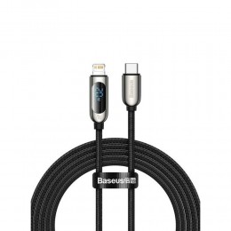 Baseus Display Braided USB-C to Lightning Cable 20W Black 2m (CATLSK-A01) (BASCATLSK-A01)