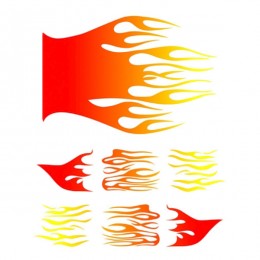 L0776.0 Aυτοκόλλητα Φλόγες σε κόκκινο χρώμα kit - Lampa - 7 τεμ.