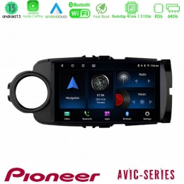 Pioneer Avic 4core Android13 2+64gb Toyota Yaris Navigation Multimedia Tablet 9 (Μαύρο Χρώμα) u-p4-Ty0635