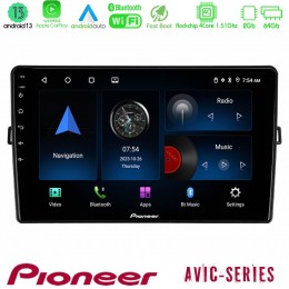 Pioneer Avic 4core Android13 2+64gb Toyota Auris Navigation Multimedia Tablet 10 u-p4-Ty472