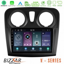 Bizzar v Series Dacia Sandero/dokker 2014-2020 10core Android13 4+64gb Navigation Multimedia Tablet 9 u-v-Dc0621