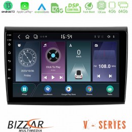 Bizzar v Series Fiat Bravo 10core Android13 4+64gb Navigation Multimedia Tablet 9 u-v-Ft724