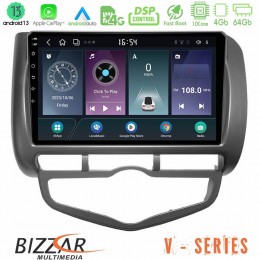 Bizzar v Series Honda Jazz 2002-2008 (Auto A/c) 10core Android13 4+64gb Navigation Multimedia Tablet 9 u-v-Hd101n