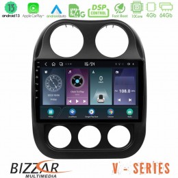 Bizzar v Series Jeep Compass 2012-2016 10core Android13 4+64gb Navigation Multimedia Tablet 9 u-v-Jp0076
