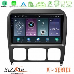 Bizzar v Series Mercedes s Class 1999-2004 (W220) 10core Android13 4+64gb Navigation Multimedia Tablet 9 u-v-Mb0765b