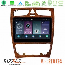 Bizzar v Series Mercedes c Class (W203) 10core Android13 4+64gb Navigation Multimedia Tablet 9 (Wooden Style) u-v-Mb0925w