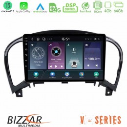 Bizzar v Series Nissan Juke 10core Android13 4+64gb Navigation Multimedia Tablet 9 u-v-Ns0755