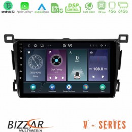 Bizzar v Series Toyota Rav4 2013-2018 10core Android13 4+64gb Navigation Multimedia Tablet 9 u-v-Ty0435